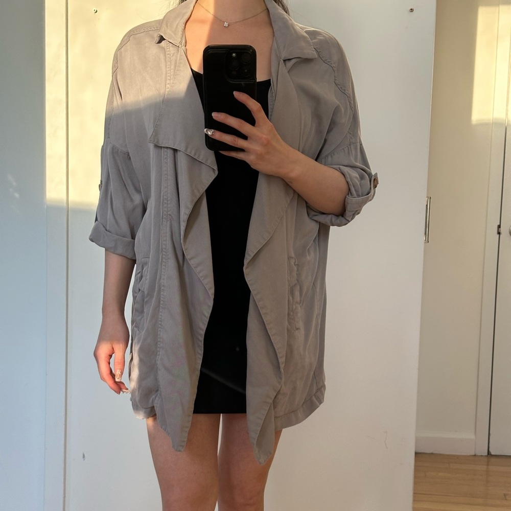 Gray Drape Jacket - Picture 4 of 4
